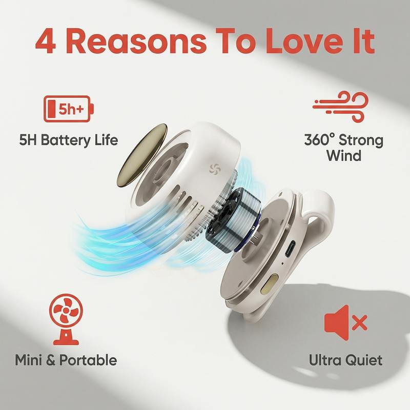 💐50% OFF ! Bladeless Fan – Ultra-Light & 1.5h Fast Charge ⚡🌀【Limited Offer】